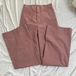 vintage pink wide leg trousers